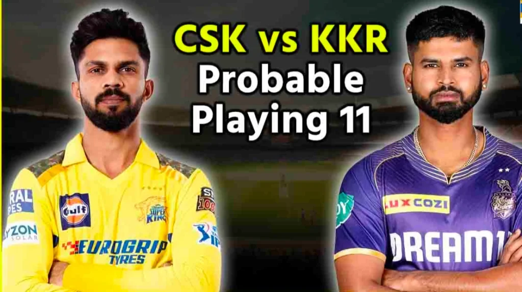 CSK vs KKR Playing XI