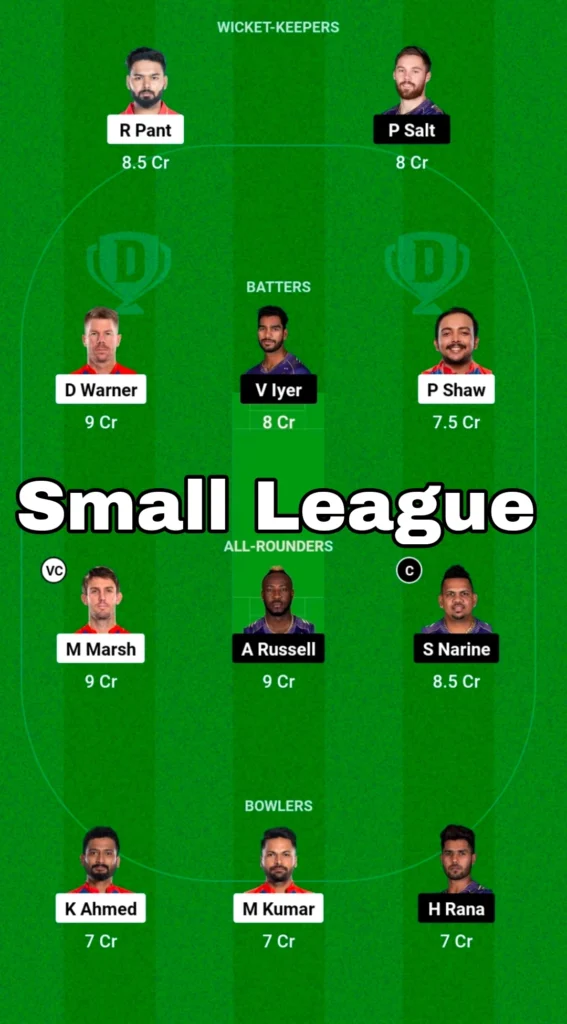 Dream11 Small League Prediction