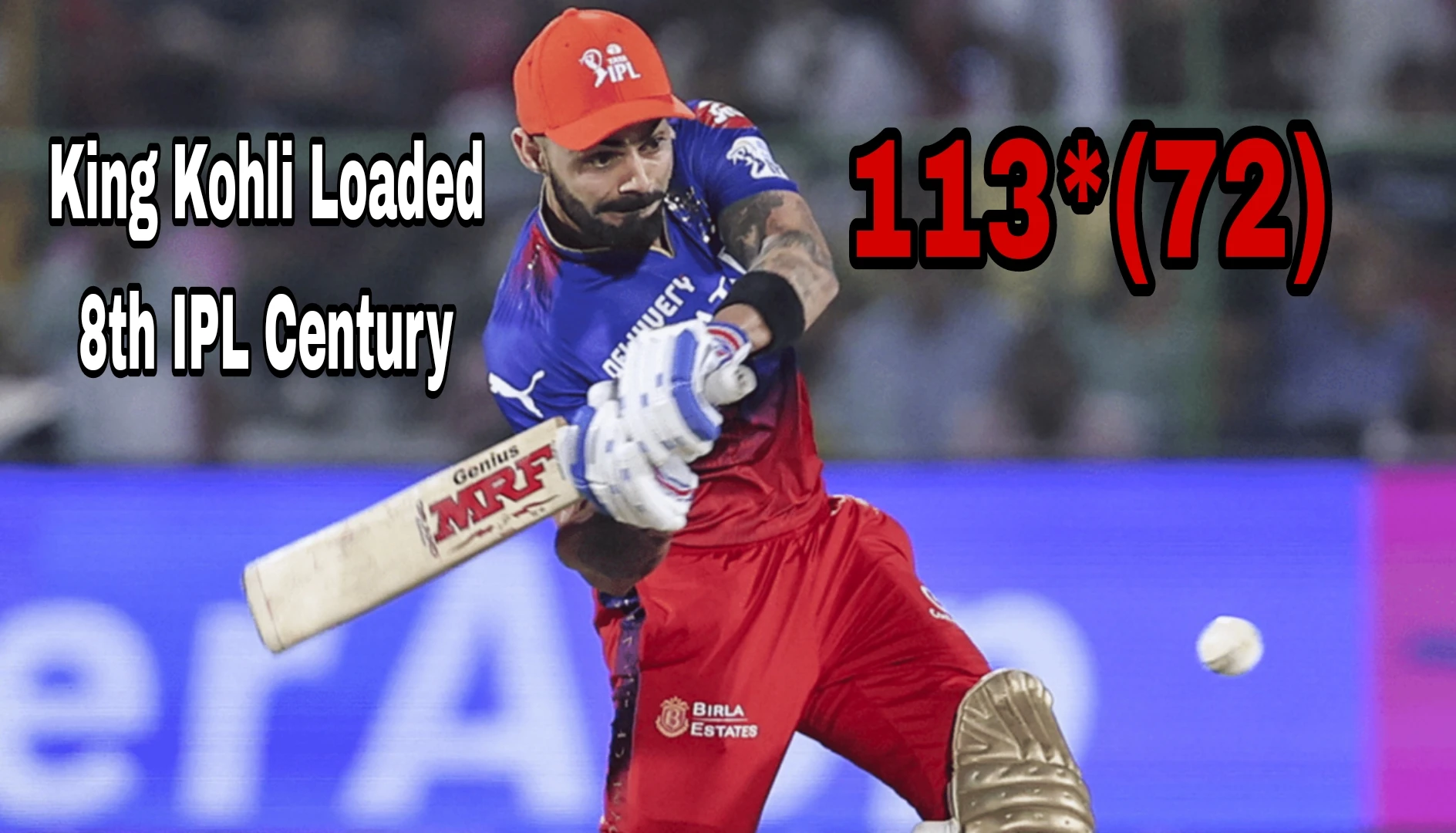 Virat Kohli scored 8th IPL century in the thrilling match of RCB vs RR 2024